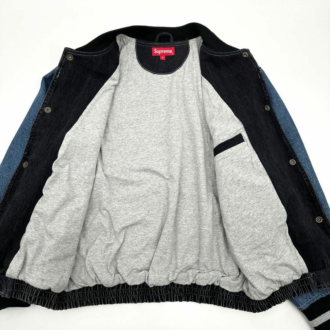 Supreme(シュプリーム)の【完売モデル】シュプリーム バックアーチ刺繍ロゴ　オーバーサイズデニムジャケット メンズのジャケット/アウター(スタジャン)の商品写真