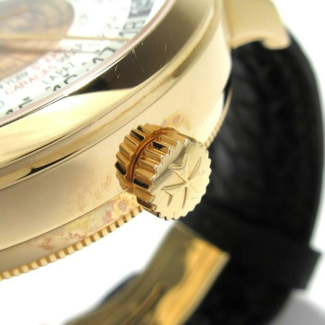 VACHERON CONSTANTIN(ヴァシュロンコンスタンタン)のVACHERON CONSTANTIN(ヴァシュロンコンスタンタン) 腕時計 パトリモニー トラディショナル ワールドタイム 86060/000R-8985 メンズ 裏スケ/Dバックル 白×ベージュ×ゴールド メンズの時計(その他)の商品写真