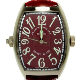 フランクミュラー(FRANCK MULLER)のFRANCK MULLER(フランクミュラー) 腕時計 トノウカーベックス シークレットアワーズ 8880SEH メンズ K18WG×アリゲーター/Dバックル レッド(その他)