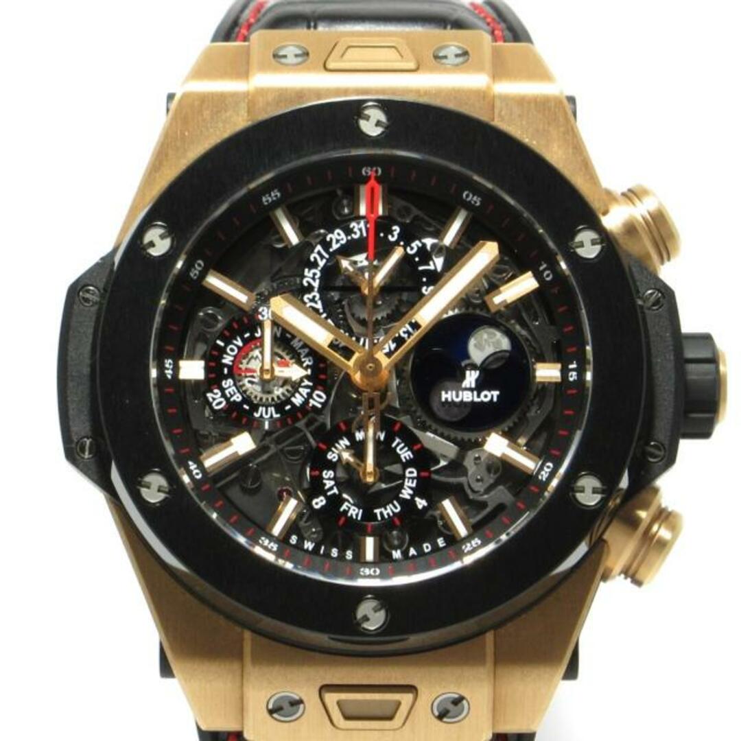 HUBLOT(ウブロ)のHUBLOT(ウブロ) 腕時計美品  ビッグ・バン ウニコ クロノグラフ パーペチュアルカレンダー 406.OM.0180.RX メンズ セラミック/裏スケ/スケルトン/クロノグラフ/ラバー型押し/Cal.HUB1270 スケルトン メンズの時計(その他)の商品写真