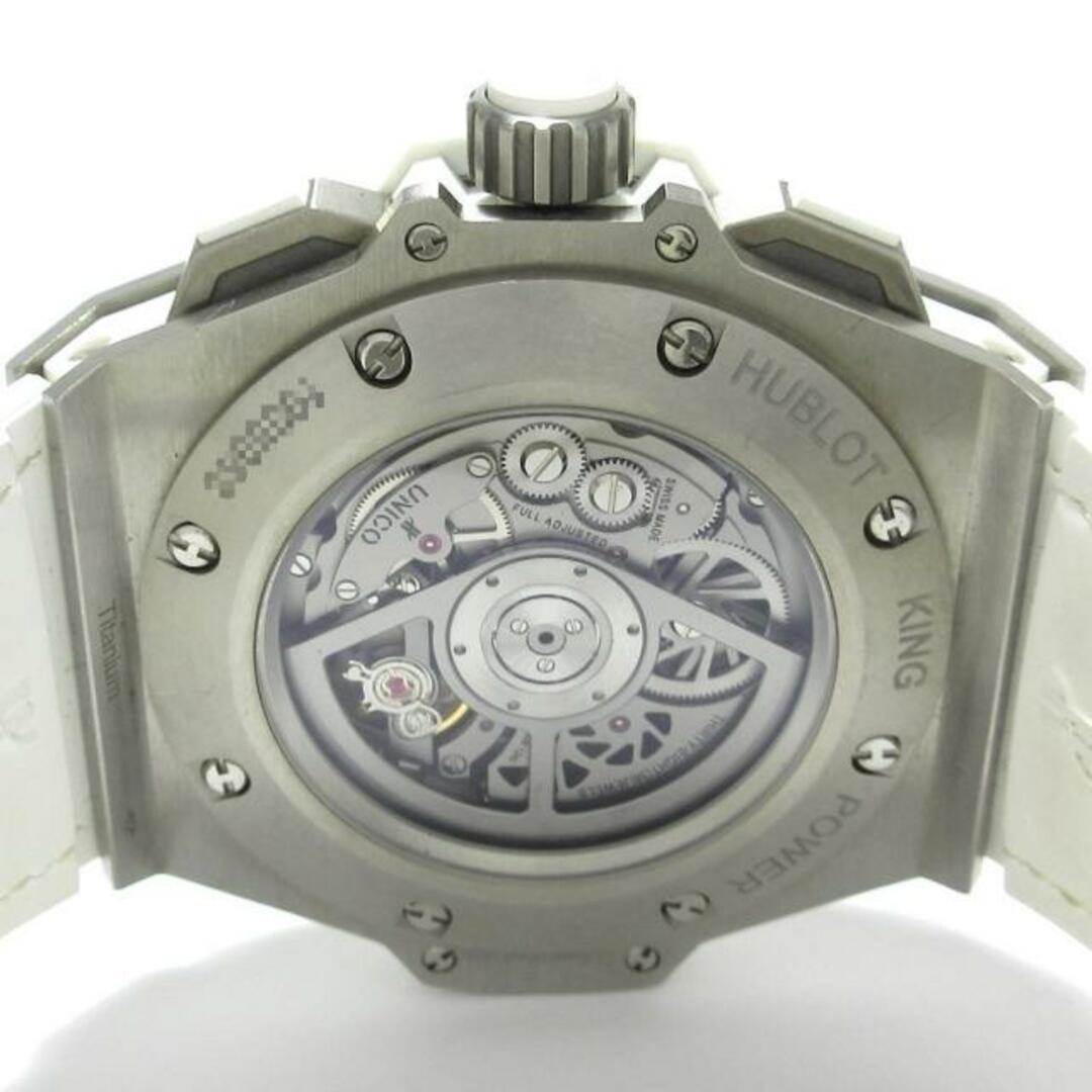 HUBLOT(ウブロ)のHUBLOT(ウブロ) 腕時計 キングパワー ウニコ チタニウム ホワイトパヴェ 701.NE.0127.GR.1704 メンズ スケルトン/裏スケ/クロノグラフ/チタン/パヴェダイヤ スケルトン メンズの時計(その他)の商品写真