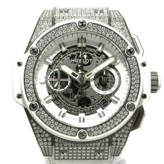 ウブロ(HUBLOT)のHUBLOT(ウブロ) 腕時計 キングパワー ウニコ チタニウム ホワイトパヴェ 701.NE.0127.GR.1704 メンズ スケルトン/裏スケ/クロノグラフ/チタン/パヴェダイヤ スケルトン(その他)