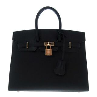 エルメス(Hermes)のHERMES(エルメス) ハンドバッグ美品  バーキンセリエ25 黒 ローズゴールド金具/外縫い ヴォーエプソン(ハンドバッグ)