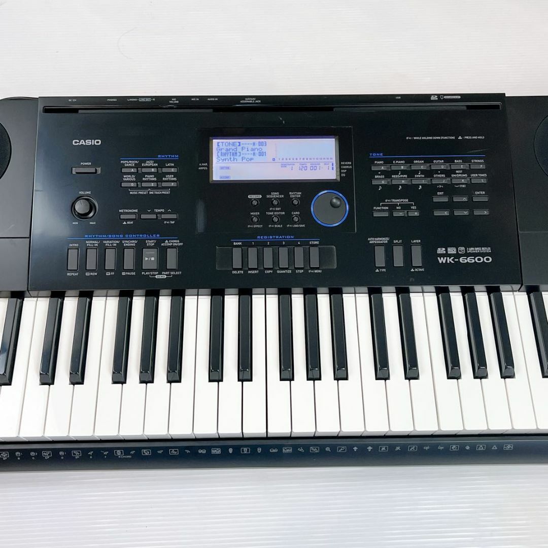 CASIO カシオ キーボード WK-6600 2016年製 76鍵盤 楽器の鍵盤楽器(キーボード/シンセサイザー)の商品写真