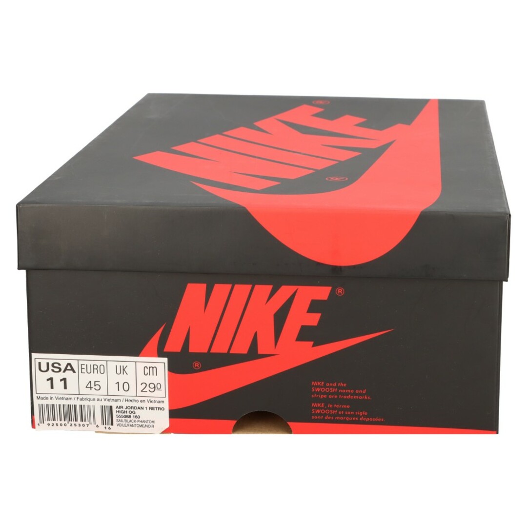 NIKE(ナイキ)のNIKE ナイキ AIR JORDAN1 RETRO HIGH OG Sail/University Red エアジョーダン1 ハイカットスニーカー ホワイト/レッド US11/29cm 555088-160 メンズの靴/シューズ(スニーカー)の商品写真