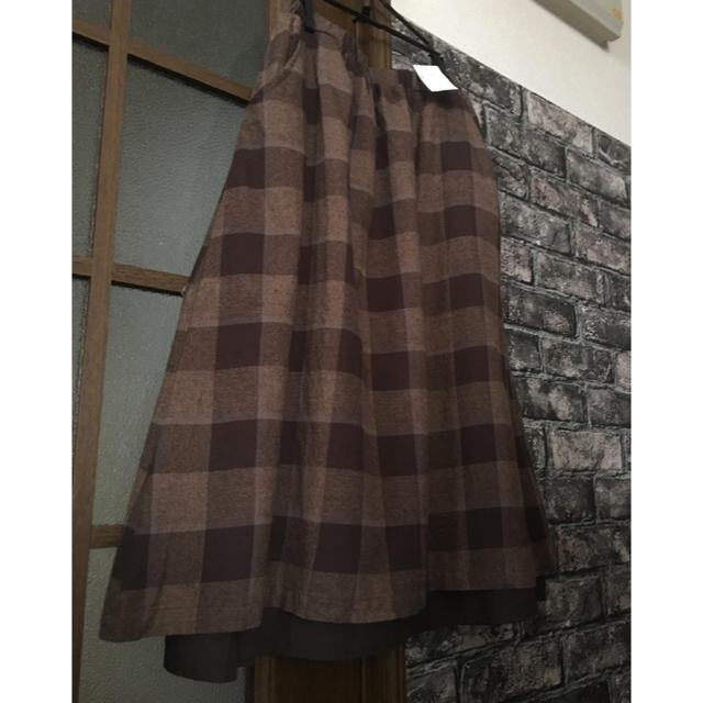 SM2(サマンサモスモス)の新品☆ブロックチェック 重ね着風スカート☆1.2日限定価格！！ レディースのスカート(ロングスカート)の商品写真