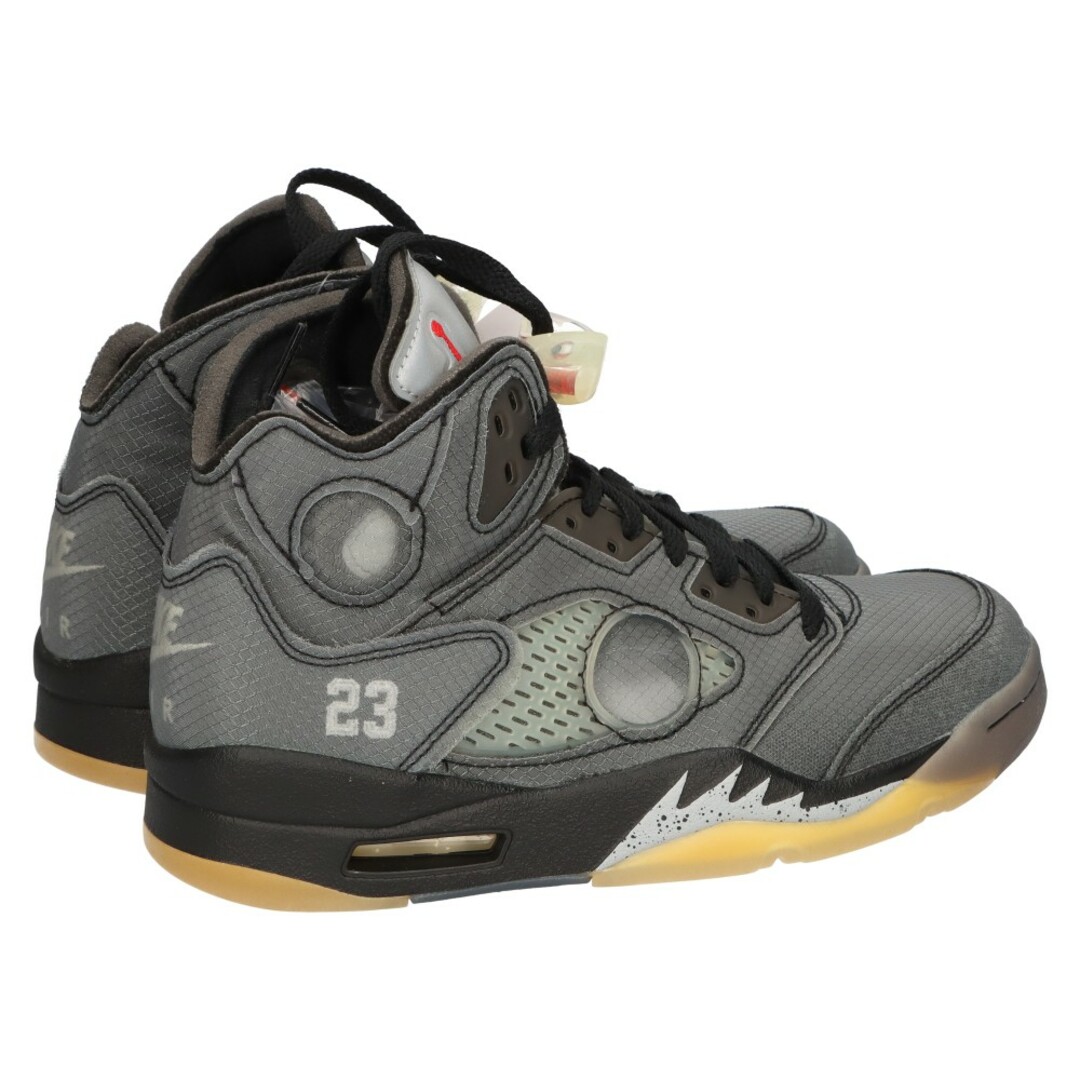 NIKE(ナイキ)のNIKE ナイキ ×OFF-WHITE AIR JORDAN 5 RETRO SP CT8480-001 オフホワイト エアジョーダン5 ハイカットスニーカー ブラック US6.5/24.5cm レディースの靴/シューズ(スニーカー)の商品写真