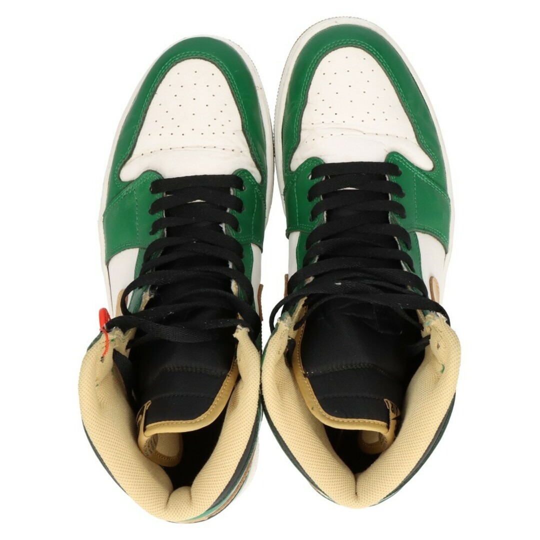 NIKE(ナイキ)のNIKE ナイキ 【観賞用】14年製 AIR JORDAN 1 RETRO HIGH OG BOSTON CELTICS 555088-315 エアジョーダン1 ボストンセルティックス ハイカットスニーカー US10/28cm グリーン/ホワイト/ゴールド メンズの靴/シューズ(スニーカー)の商品写真