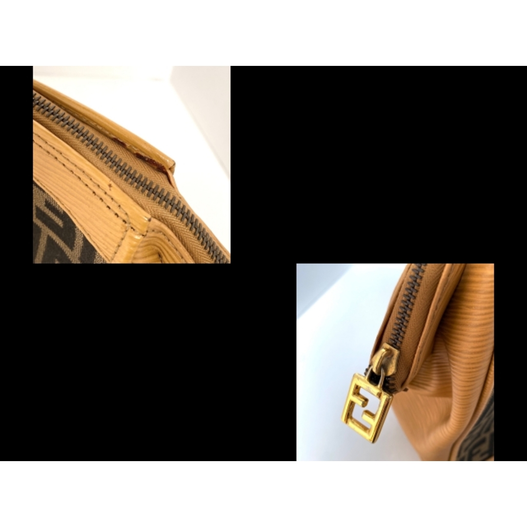 FENDI(フェンディ) ハンドバッグ ズッカ柄 ベージュ×ブラウン FENDI(フェンディ) ハンドバッグ ズッカ柄 ベージュ×ブラウン