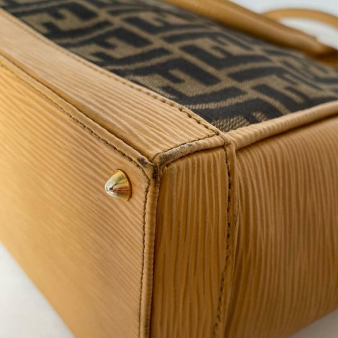 FENDI(フェンディ) ハンドバッグ ズッカ柄 ベージュ×ブラウン FENDI(フェンディ) ハンドバッグ ズッカ柄 ベージュ×ブラウン