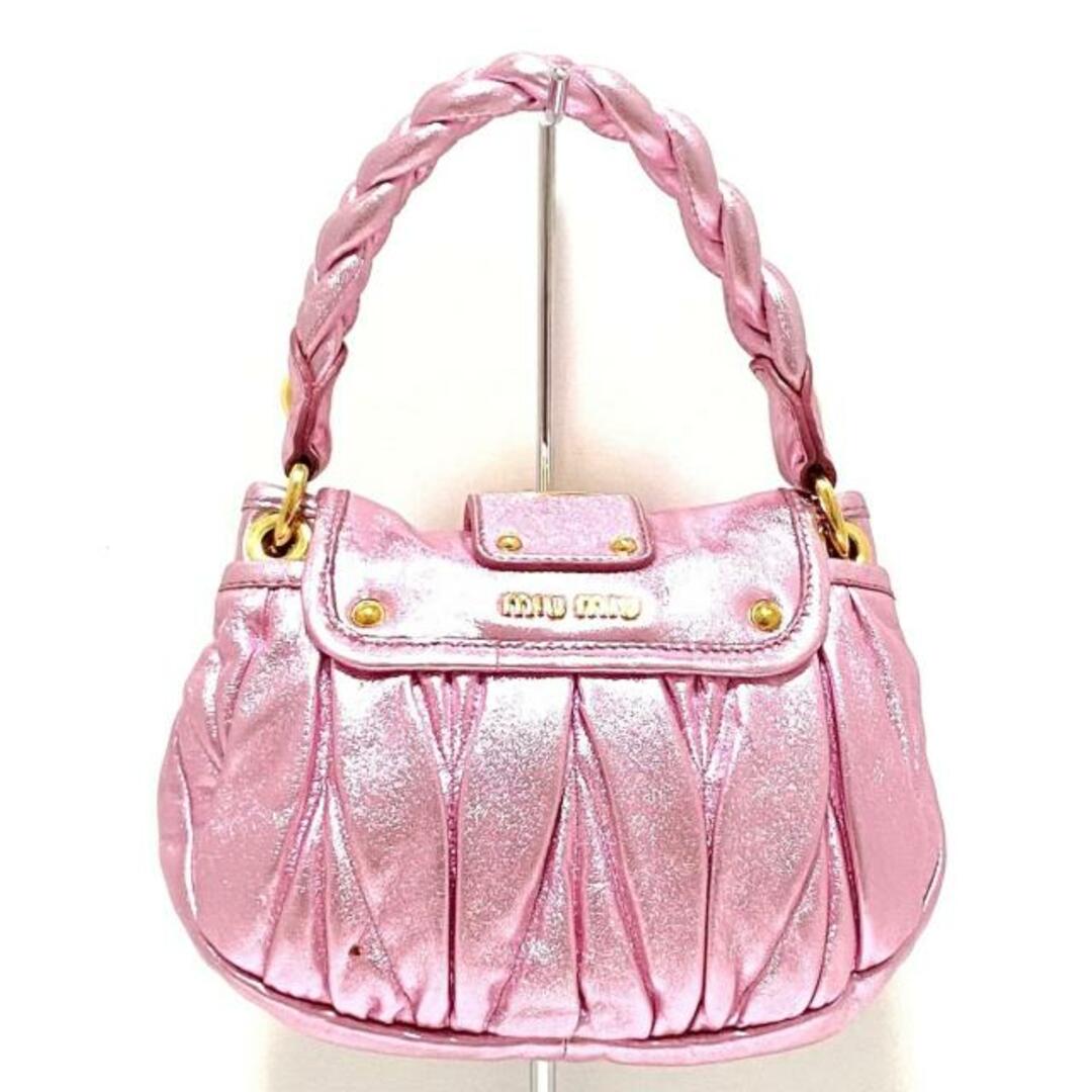 miumiu ピンクベージュ ハンドバッグ ミュウミュウマテラッセ 2WAY