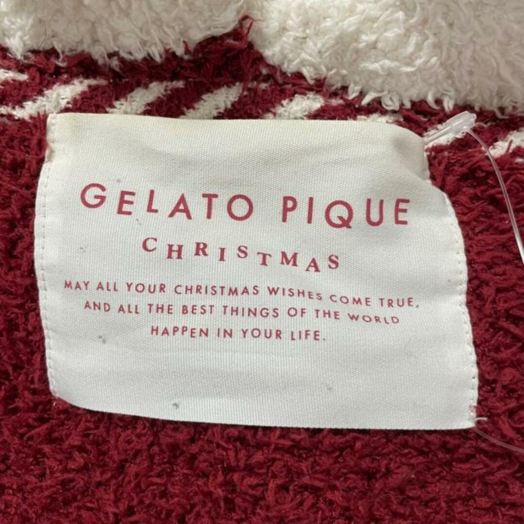 gelato pique(ジェラートピケ)のgelato pique(ジェラートピケ) レディースパンツセットアップ レディース美品  - レッド×白 ボーダー柄/ルームウェア レディースのレディース その他(セット/コーデ)の商品写真