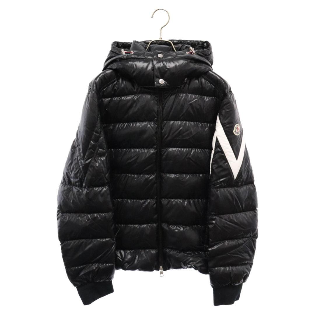 MONCLER(モンクレール)のMONCLER モンクレール Corydale コーリーデール アームMロゴ ジップアップ フーディーダウンジャケット H20911A00101 ブラック メンズのジャケット/アウター(ダウンジャケット)の商品写真