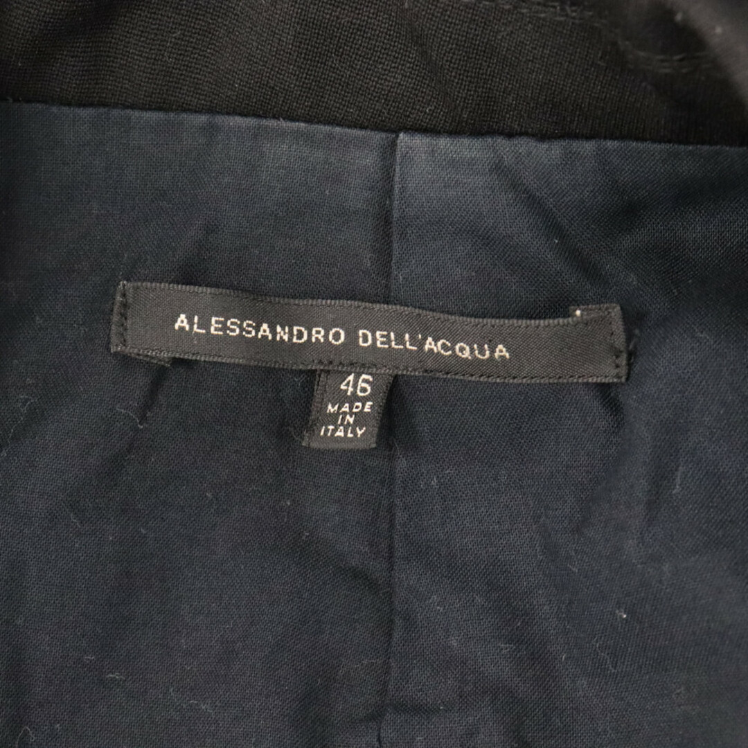 Alessandro Dell'Acqua(アレッサンドロデラクア)のALESSANDRO DELL'ACQUA アレッサンドロ デラクア シングルテーラードジャケット ブラック メンズのジャケット/アウター(テーラードジャケット)の商品写真