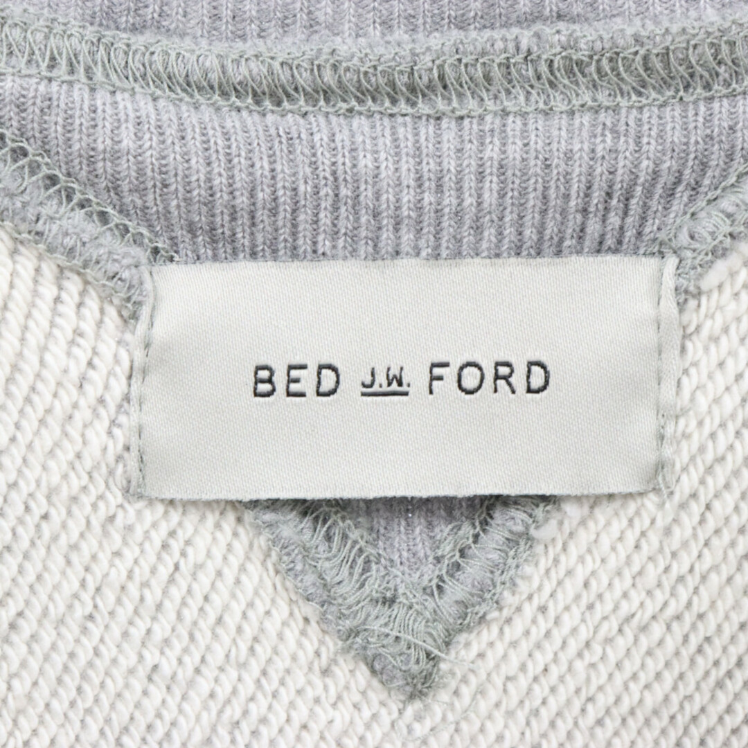 BED J.W. FORD(ベッドフォード)のBED J.W. FORD ベッドフォード 16AW VINTAGE加工 クルーネックスウェットトレーナー グレー メンズのトップス(スウェット)の商品写真