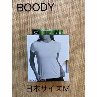 BOODY クルーネックTシャツ  レディースSサイズ ホワイト(Tシャツ(半袖/袖なし))