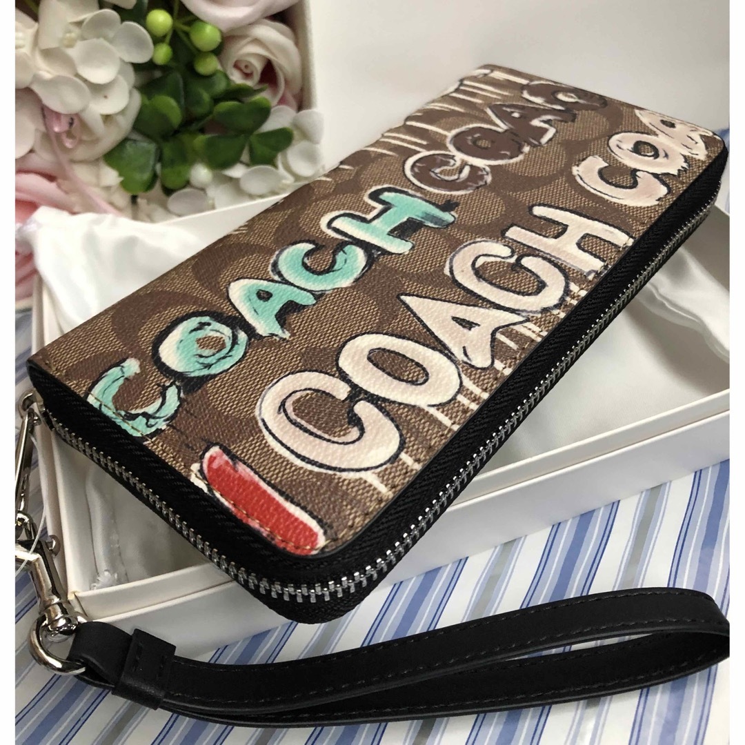 新品未使用COACHコーチ 長財布 メンズレディース マルチペイントシグネチャー 新品未使用COACHコーチ 長財布 メンズレディース マルチペイントシグネチャー