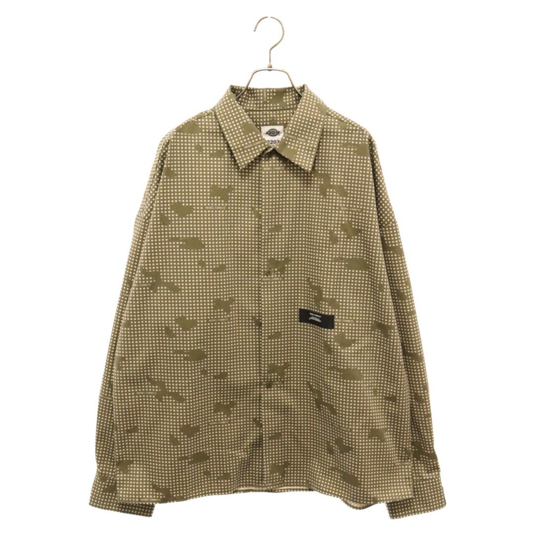 N.HOOLYWOOD(エヌハリウッド)のN.HOOLYWOOD エヌハリウッド 22SS ×UNDERCOVER ×DICKIES SHIRT 2212-SH35-003 アンダーカバー ディッキーズ カモフラ柄長袖シャツ グリーンカモ メンズのトップス(シャツ)の商品写真