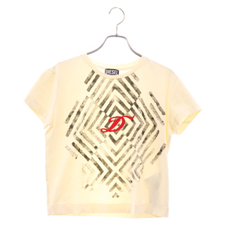 ディーゼル(DIESEL)のDIESEL ディーゼル T-UNCUTI Dロゴ クルーネック半袖Tシャツ イエロー レディース A05168(Tシャツ(半袖/袖なし))