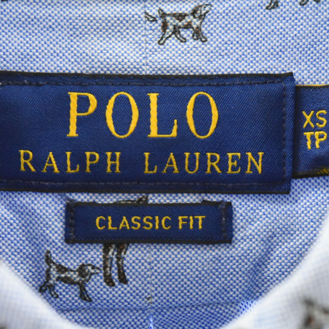 POLO RALPH LAUREN(ポロラルフローレン)のPOLO RALPH LAUREN ポロラルフローレン CLASSIC FIT 総柄 刺繍 コットン 長袖シャツ ブルー メンズのトップス(シャツ)の商品写真