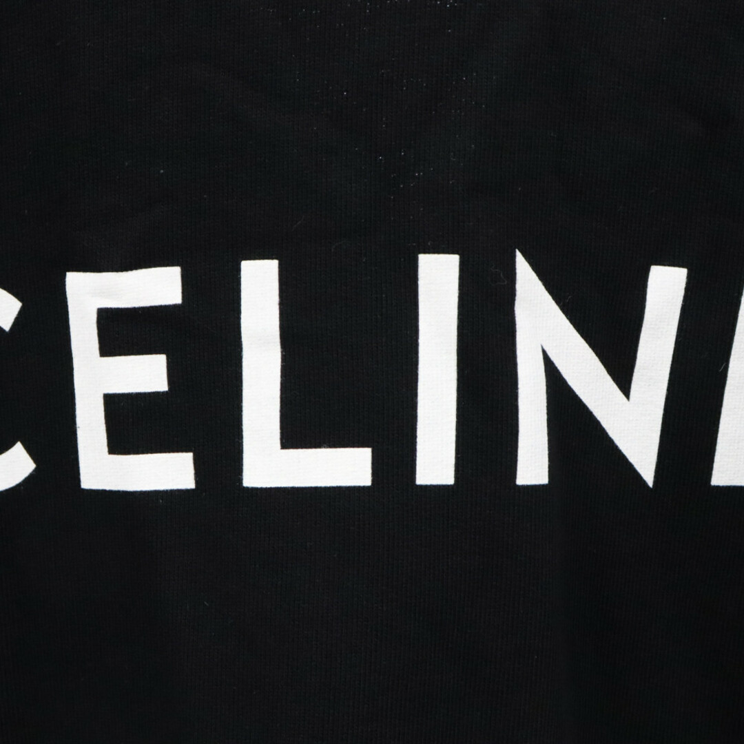 celine(セリーヌ)のCELINE セリーヌ バックロゴプリント スウェット オーバーサイズ カーディガン 2Y672345F ブラック メンズのトップス(カーディガン)の商品写真