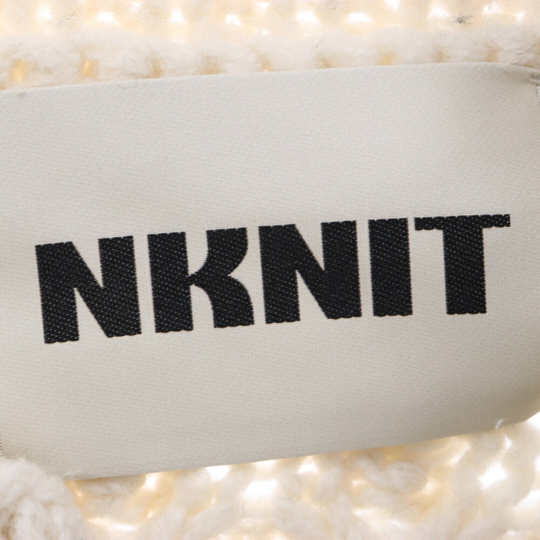 NKNIT ンニット 23AW Hand Knitting Stripe ハンドニッティング ローゲージ ヘンリーネックボーダーニット ホワイト/ブラック NKNIT23AW-N90