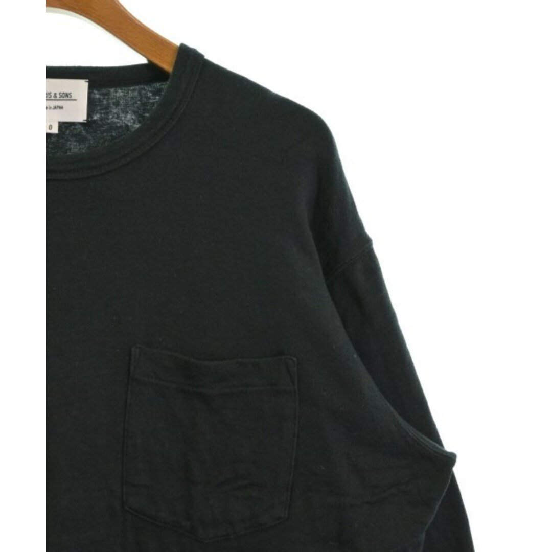 MORRIS & SONS(モリスアンドサンズ)のMorris&Sons Tシャツ・カットソー 0(XS位) 黒 【古着】【中古】 レディースのトップス(カットソー(半袖/袖なし))の商品写真