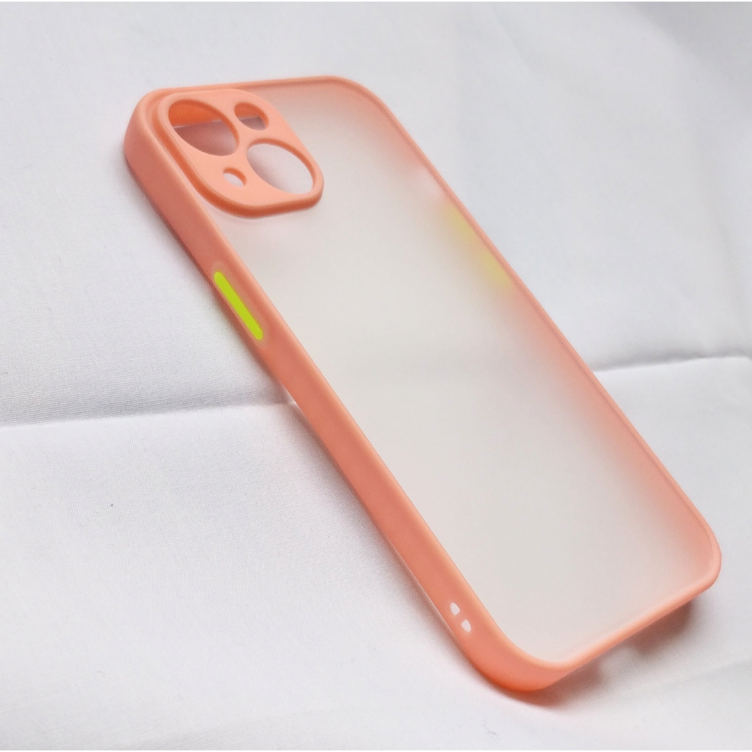 iPhone case 15 マット ケース つや消し ピンク シンプル 韓国 スマホ/家電/カメラのスマホアクセサリー(iPhoneケース)の商品写真
