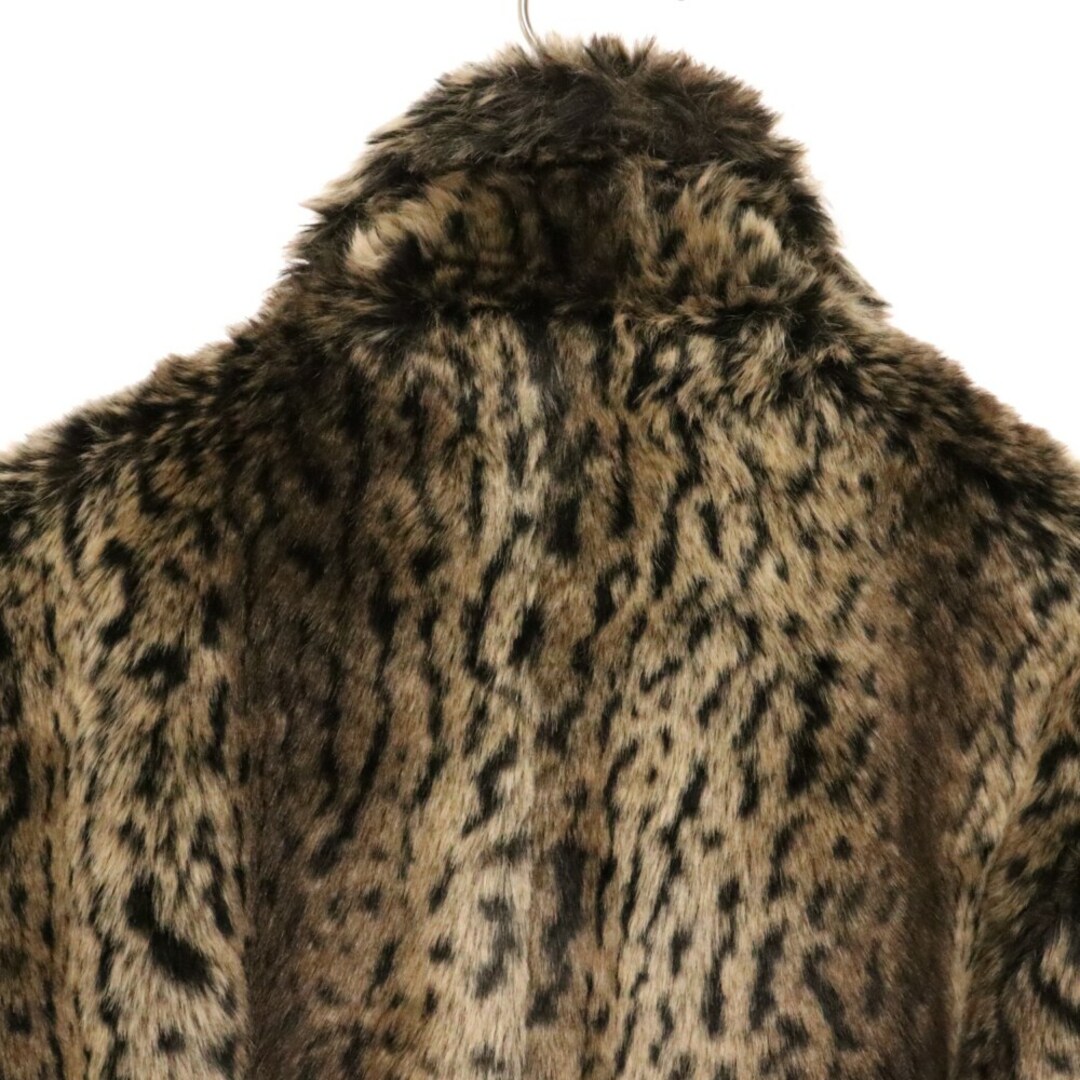 Supreme(シュプリーム)のSUPREME シュプリーム 17AW × Schott Fur Peacoat Leopard ショット フェイクファー レオパード ピーコート ブラウン メンズのジャケット/アウター(ピーコート)の商品写真