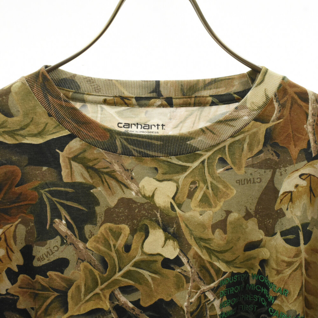 HERON PRESTON ヘロンプレストン 18AW × Carhartt Camo L/S Tee カーハート リアルツリーカモ 総柄 クルーネック カットソー 長袖Tシャツ カーキ HMAB005F18721057 メンズのトップス(Tシャツ/カットソー(七分/長袖))の商品写真