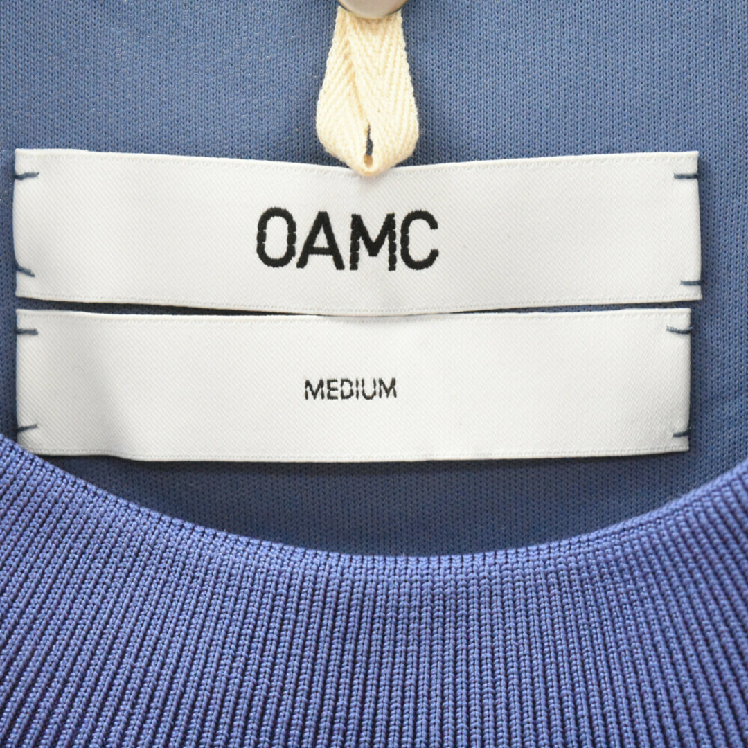 OAMC オーエーエムシー 19AW BLEACH ロゴ ボンディング クルーネック 長袖 トレーナー ブルー OAMP703582 メンズのトップス(スウェット)の商品写真