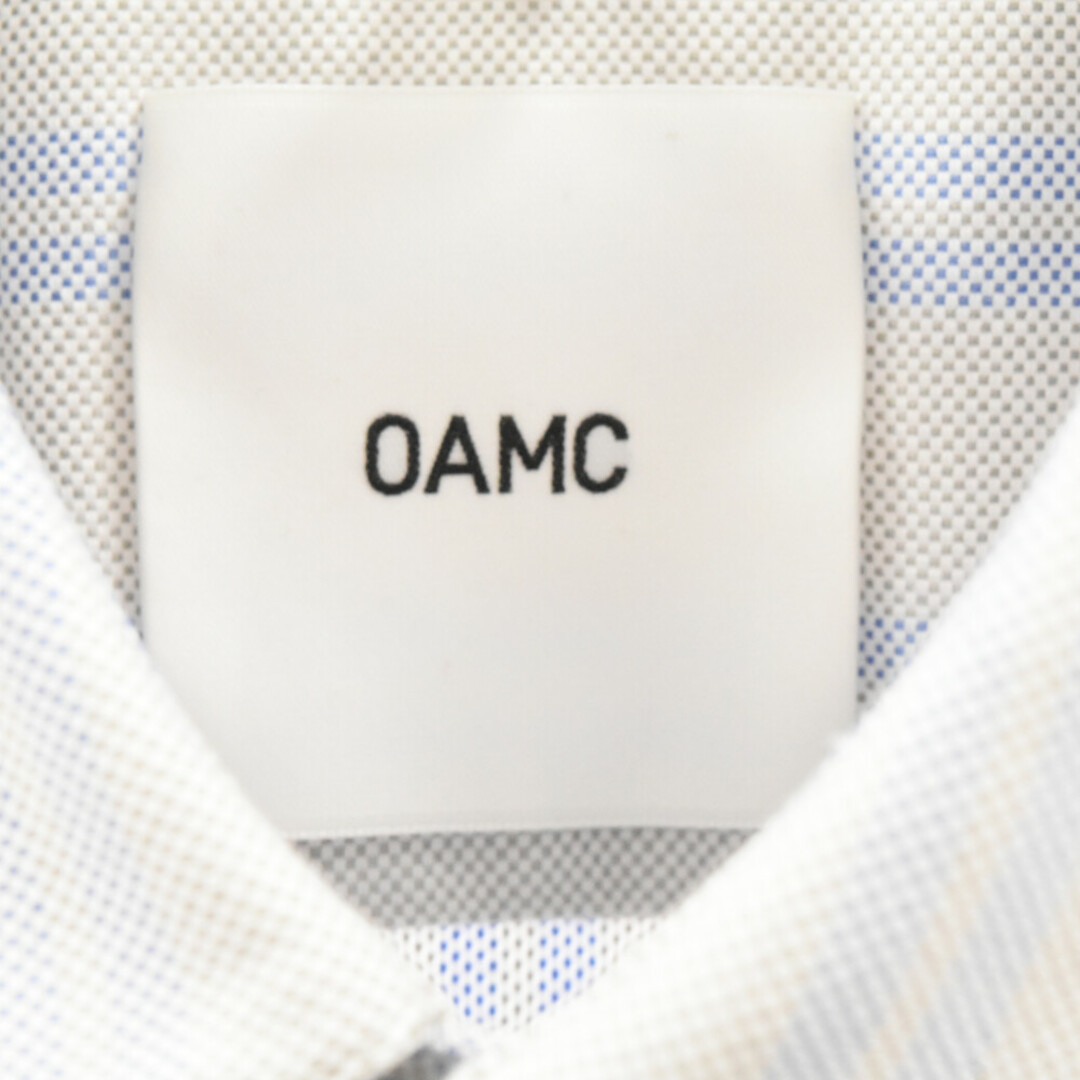 OAMC オーエーエムシー 20SS Salv Shirt コットンポプリン ロゴタグ ストライプ 長袖シャツ ブルー OAMQ602668 メンズのトップス(シャツ)の商品写真