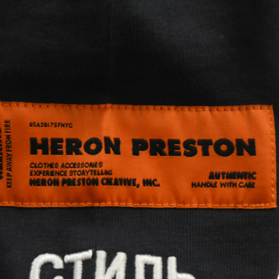 HERON PRESTON ヘロンプレストン 20AW MOCK NECK L/S TEE ロゴ刺繍 モックネック ロングスリーブ 長袖Tシャツ ネイビー HMAB017F20JER001 メンズのトップス(Tシャツ/カットソー(七分/長袖))の商品写真