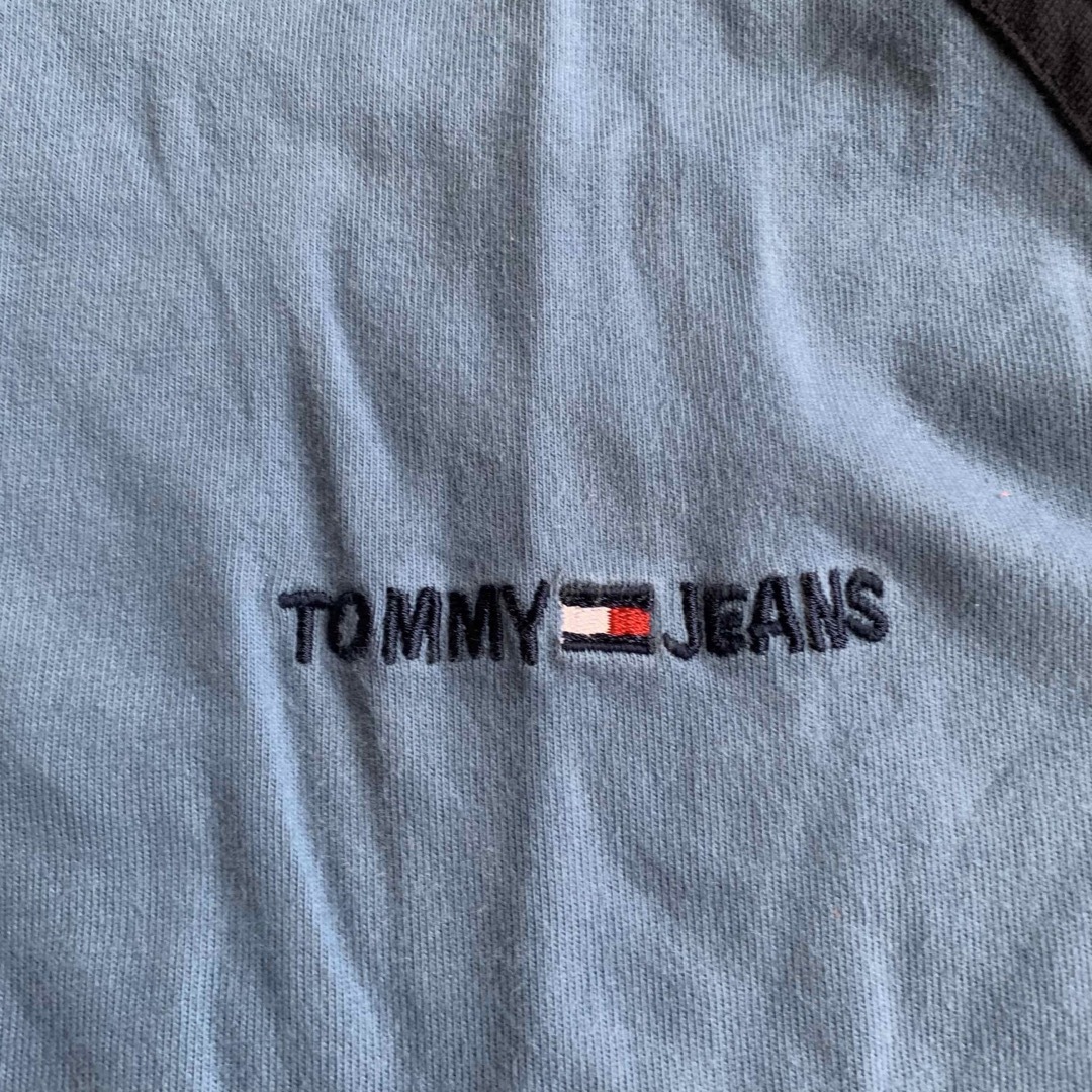 TOMMY JEANS(トミージーンズ)の90s tommy jeans トミージーンズ　ラグラン　切り替え　tシャツ メンズのトップス(Tシャツ/カットソー(半袖/袖なし))の商品写真