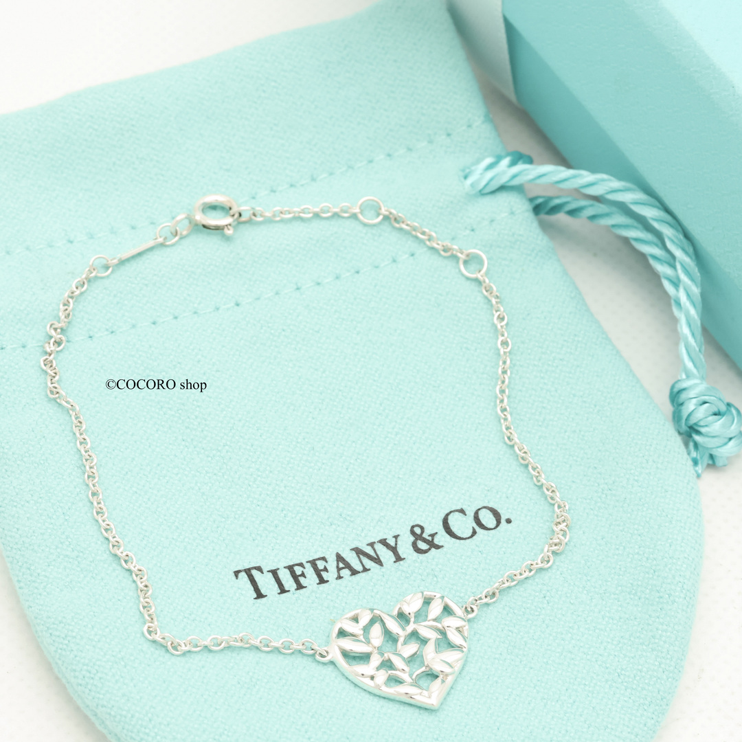 Tiffany & Co.(ティファニー)の【美品】TIFFANY&Co. オリーブ リーフ ハート ブレスレット レディースのアクセサリー(ブレスレット/バングル)の商品写真