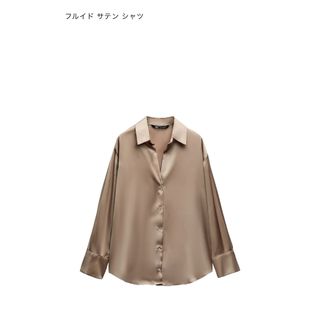 ザラ(ZARA)のZARA★フルイドサテンシャツ(シャツ/ブラウス(長袖/七分))