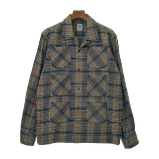 South2west8 カジュアルシャツ XS 青xオレンジ系(チェック) 【古着】【中古】(シャツ)