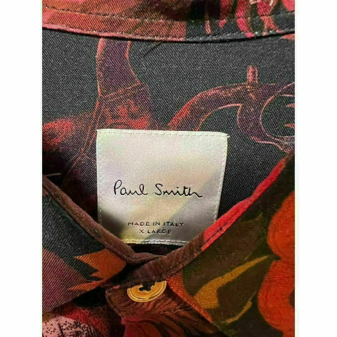 Paul Smith(ポールスミス)の【極美品】paulsmith 黒　赤　アロハ　半袖　シャツ メンズのトップス(シャツ)の商品写真