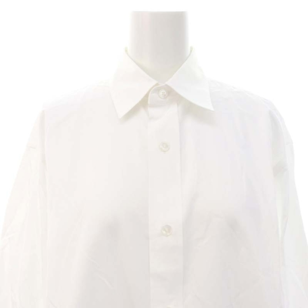 ブラミンク 22AW コットン レギュラーカラーシャツ 長袖 コットン 白 レディースのトップス(シャツ/ブラウス(長袖/七分))の商品写真