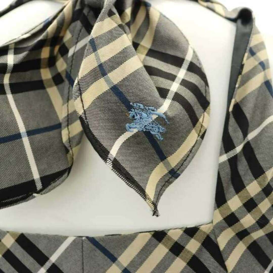 BURBERRY BLUE LABEL(バーバリーブルーレーベル)のバーバリーブルーレーベル バックリボン チェック キャミワンピース M グレー レディースのワンピース(ひざ丈ワンピース)の商品写真