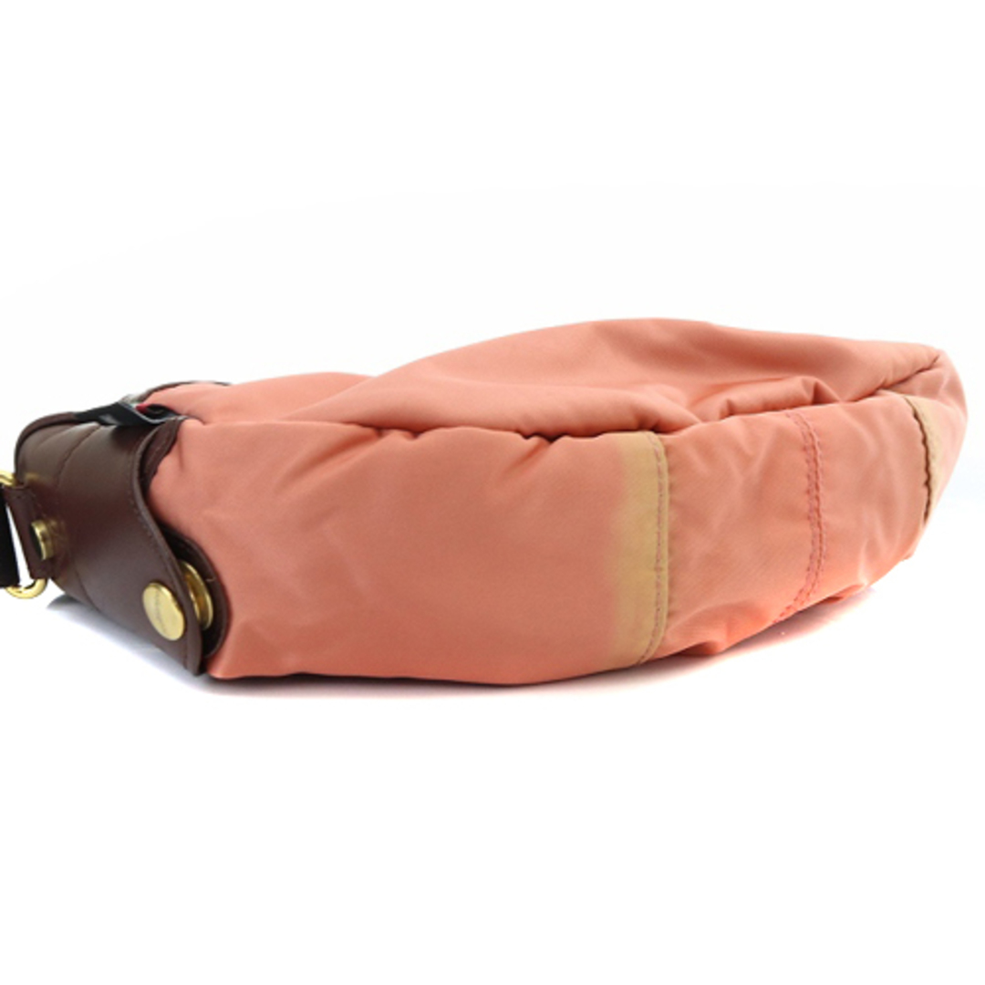 Orobianco(オロビアンコ)のオロビアンコ ナイロン レザー ショルダーバッグ ロゴ ピンク レディースのバッグ(ショルダーバッグ)の商品写真