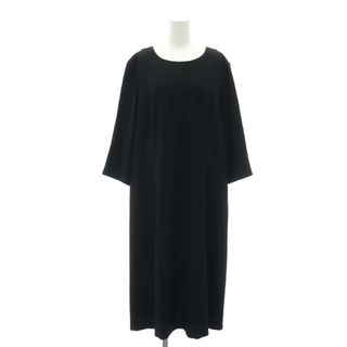 レリアン(leilian)のレリアン 七分袖 ワンピース ミモレ ロング 大きいサイズ 17+ 3XL 黒(ロングワンピース/マキシワンピース)