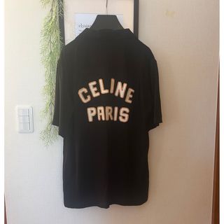 セリーヌ(celine)のセリーヌ　ハワイアン　シャツ　ブラック　美品　ロゴ　刺繍(シャツ)