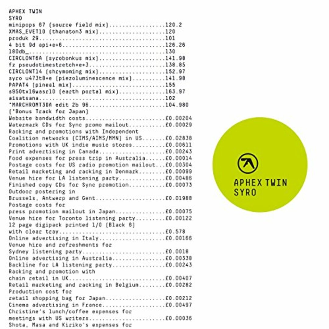 (CD)Syro [帯解説・ボーナストラック1曲収録 / 国内盤] (BRC444)／APHEX TWIN、エイフェックス・ツイン エンタメ/ホビーのCD(クラブ/ダンス)の商品写真