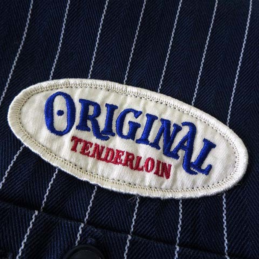 TENDERLOIN(テンダーロイン)のテンダーロイン シャツ ワークシャツ ストライプ ロゴ ワッペン 長袖 XS メンズのトップス(シャツ)の商品写真