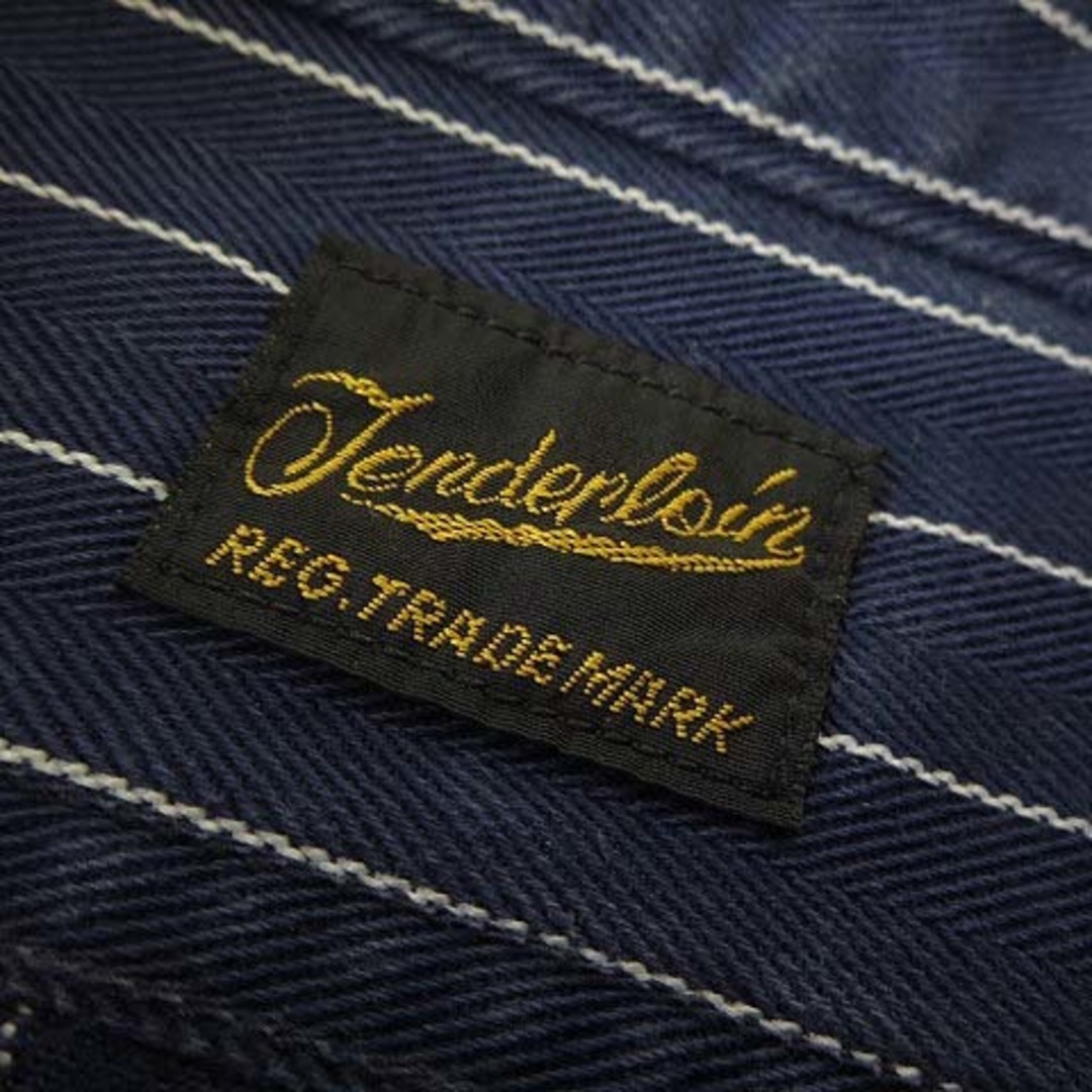 TENDERLOIN(テンダーロイン)のテンダーロイン シャツ ワークシャツ ストライプ ロゴ ワッペン 長袖 XS メンズのトップス(シャツ)の商品写真