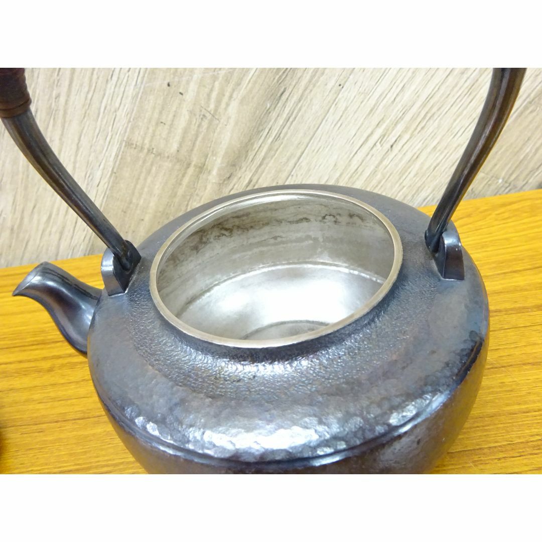 K天121/ 宗入 純銀 刻印あり 煎茶道具 湯沸 約432g インテリア/住まい/日用品のキッチン/食器(その他)の商品写真