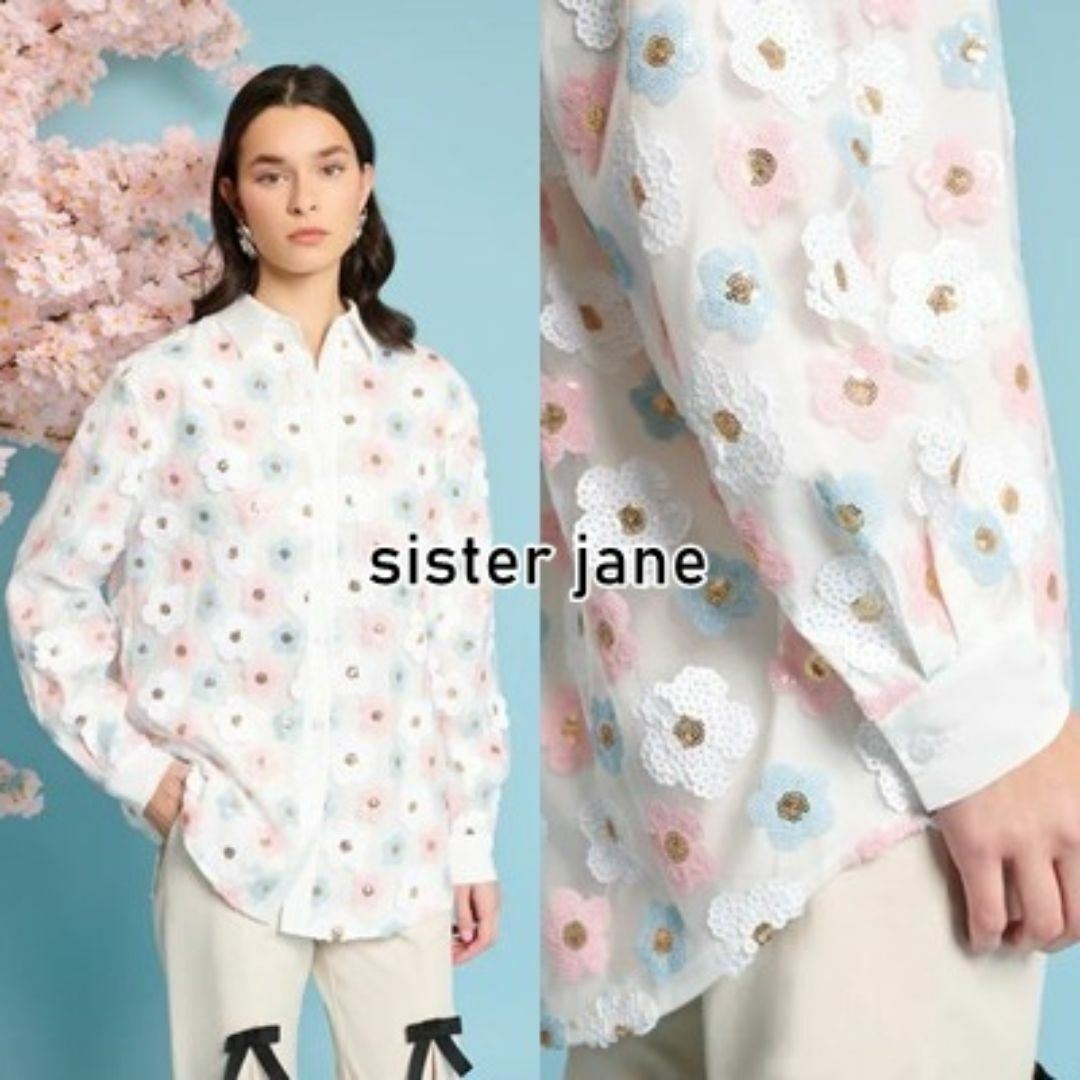 sister jane(シスタージェーン)のSister Jane フラワーモチーフ シャツ レディースのトップス(シャツ/ブラウス(長袖/七分))の商品写真