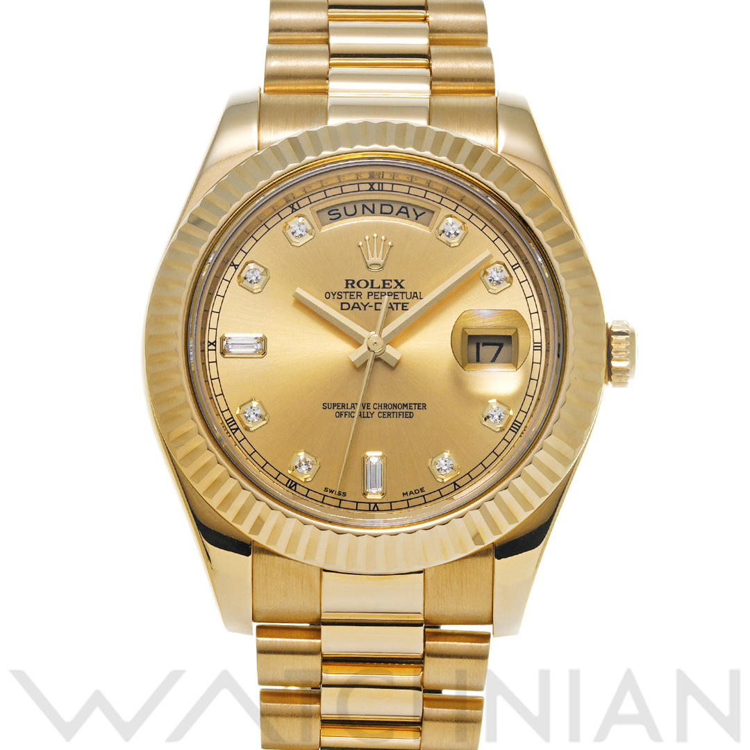 ROLEX(ロレックス)の中古 ロレックス ROLEX 218238A ランダムシリアル シャンパン /ダイヤモンド メンズ 腕時計 メンズの時計(腕時計(アナログ))の商品写真