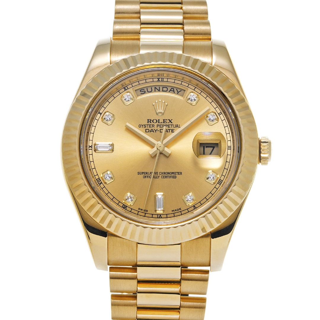 ROLEX(ロレックス)の中古 ロレックス ROLEX 218238A ランダムシリアル シャンパン /ダイヤモンド メンズ 腕時計 メンズの時計(腕時計(アナログ))の商品写真